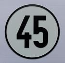 Geschwindigkeitsschild Alu 45 km/h